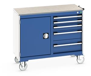 Bott Cubio Mobile Cabinet with Lino Top - 1 Cupbd & 5 Drawers 41006008.**